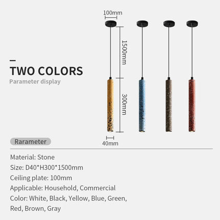 Lustre suspension design moderne en tube ciment pour intérieur — LZ4QJ7M