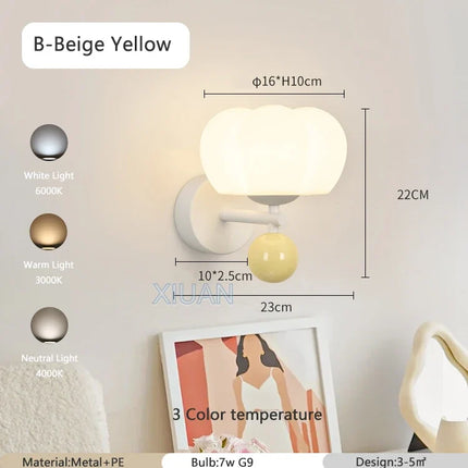 Applique murale LED G9 en forme de champignon style nordique — LZ4X9P2