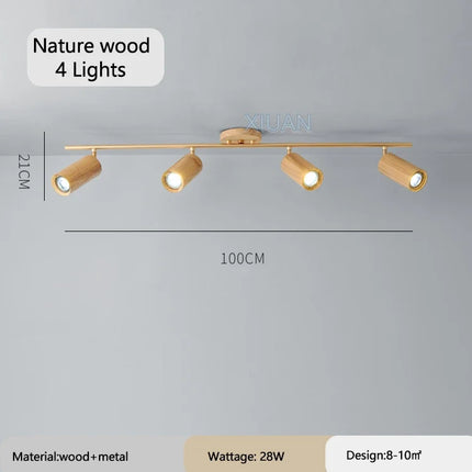 spot de plafond réglable en bois pour hôtel et magasin