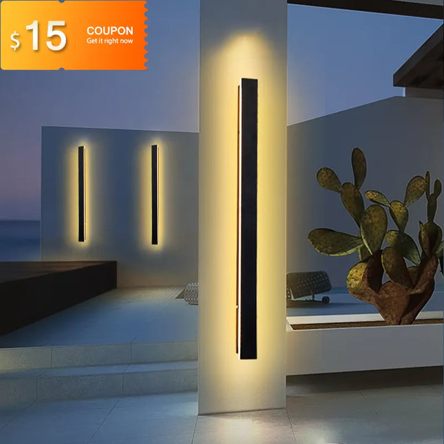 Applique murale LED étanche pour extérieur à longue bande moderne — LZ4X9P2Q