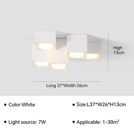 Lustre LED cylindre style nordique pour décoration intérieure — LZ4X9T