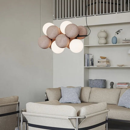 Lustre créatif en velours pour espace contemporain — LZ4X9P2Q