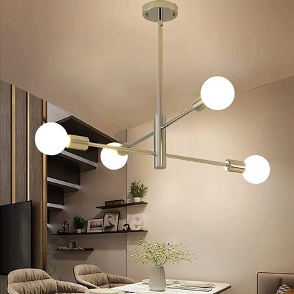 Lustre suspension moderne style spoutnik 2, 4 ou 8 têtes — LZ4X9P