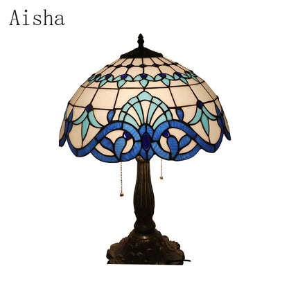 Suspension en verre fait main style nordique motif paon — LZ4X9T2