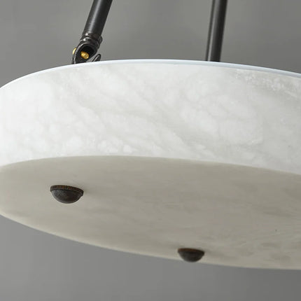 Lustre LED minimaliste en marbre et cuivre rétro — LZ4X9T
