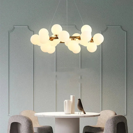 Suspension romantique en verre à 25 têtes lumineuses — LZ4X9P2