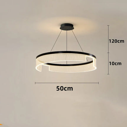 Lustre circulaire LED en aluminium et acrylique pour intérieur — LZ4X9P2