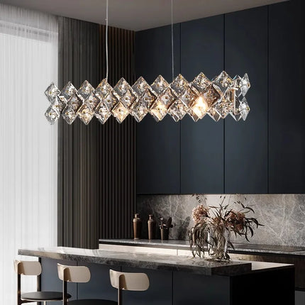 Lustre en cristal au design minimaliste pour intérieur élégant — LZ4X9P2