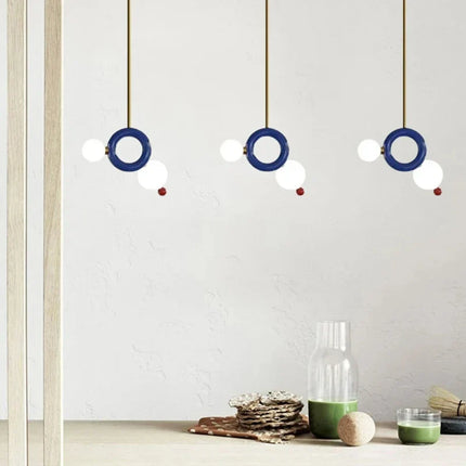Suspension anneau métallique style art déco — LZ4N7Q2