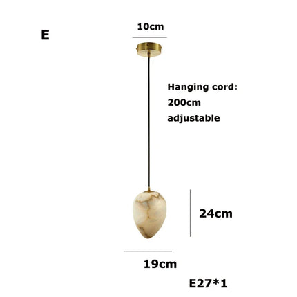 Suspension LED géométrique en marbre à intensité variable — LZ7FQ2