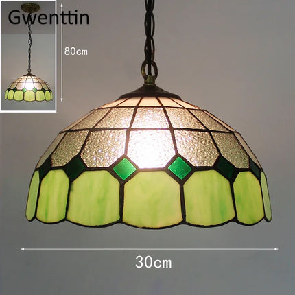 Suspension en verre teinté style Tiffany pour décoration intérieure — LZQ7M2
