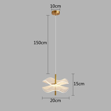lustre acrylique design feuille de lotus pour décoration intérieure