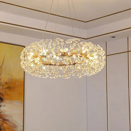Lustre suspendu LED en cristal design moderne luxe 2024 — LZ7XQ2