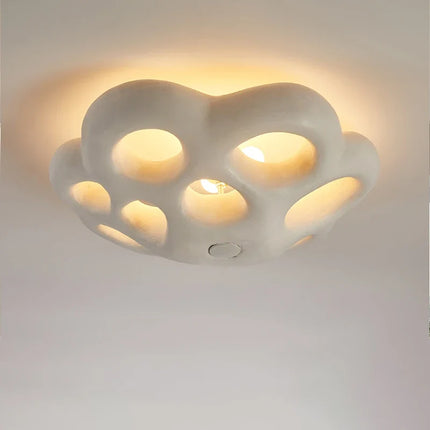 Plafonnier LED moderne style nordique Wabi Sabi avec motif fleur — LZ4X9T2