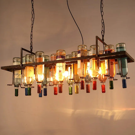 Lustre suspension industriel vintage style nordique pour bouteille de vin — LZ4X9J