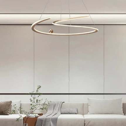Suspension italienne minimaliste à lumière circulaire élégante — LZ4X9P
