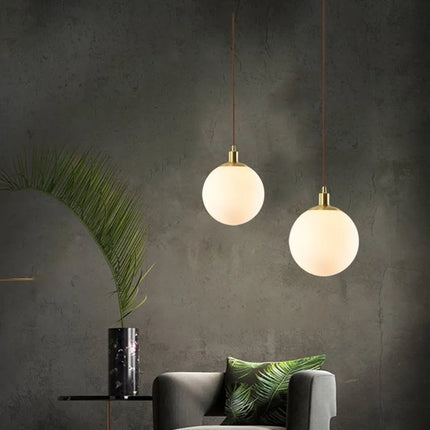 Suspension boule ronde en verre nordique 8-50 cm pour salon et café — LZ4X9T2