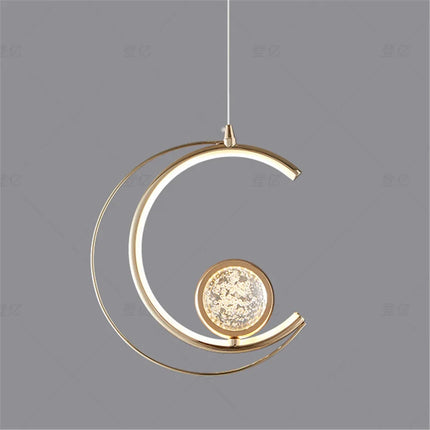 Suspension élégante en cristal forme croissant de lune nordique — LZ4P9XQ