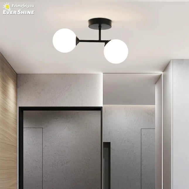 Plafonnier LED boule style nordique pour chambre et salon — LZ4X9P2