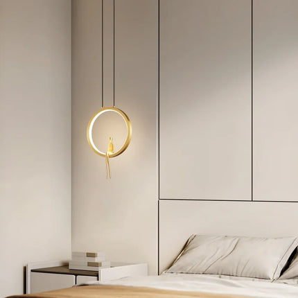 Lustre LED à anneau pour décoration intérieure et extérieure moderne — LZ4X9P