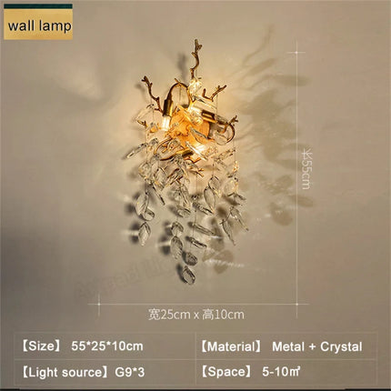 Lustre en verre doré au design luxueux pour intérieur — LZ4X9P2