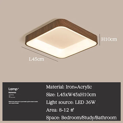 Plafonniers LED imitation bois formes rond, rectangle et carré — LZ4X9P