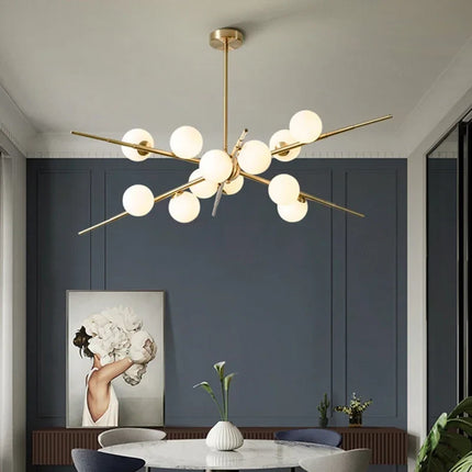 Lustre moderne en verre pour éclairage intérieur design — LZ4X9T2