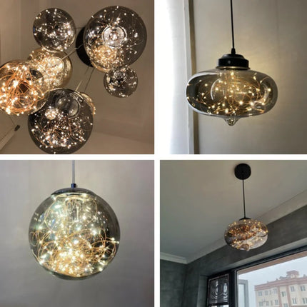 Lustre suspension en verre étoilé pour décoration moderne — LZ4X9P2
