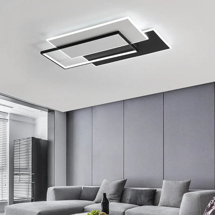 Lustre moderne dimmable rectangulaire décoratif pour intérieur — LZ4X9P2
