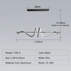 Modèle A 120cm Noir / Blanc froid Pas de télécommande