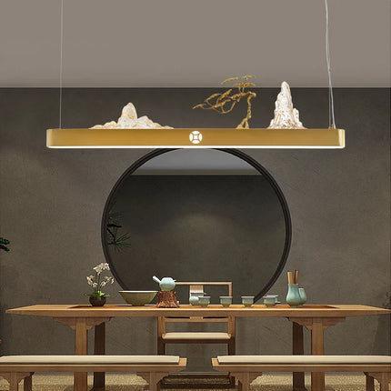 Suspension en bois style chinois pour ambiance zen économique — LZ4X9JQ