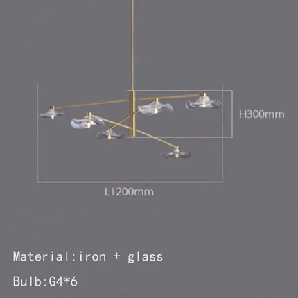 Lustre suspension en verre avec ampoule G4 et hauteur réglable — LZ4X9P