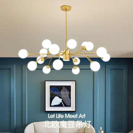 Lustre suspension LED avec globe en verre style nordique — LZ4G7X