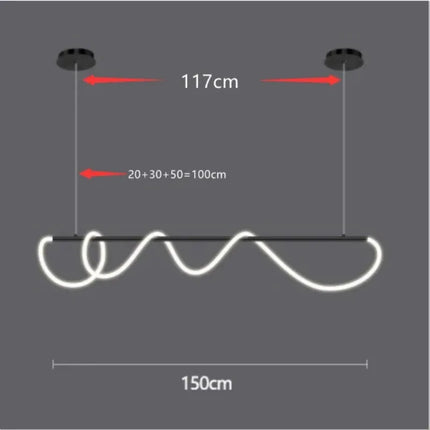 Lustre LED à intensité variable style nordique pour intérieur — LZ4X9JQ