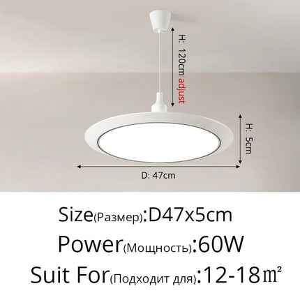 Lustre LED ultra-fin circulaire trois-protections minimaliste — LZ4X9T2