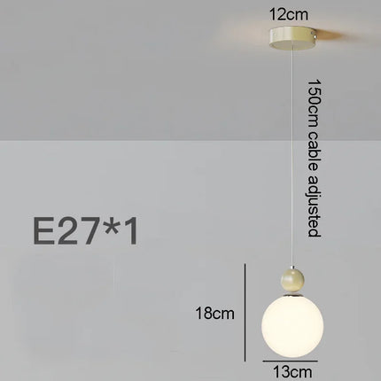 Suspension en verre à fleurs blanches givrées avec cordon pour protection des yeux — LZ4X9M