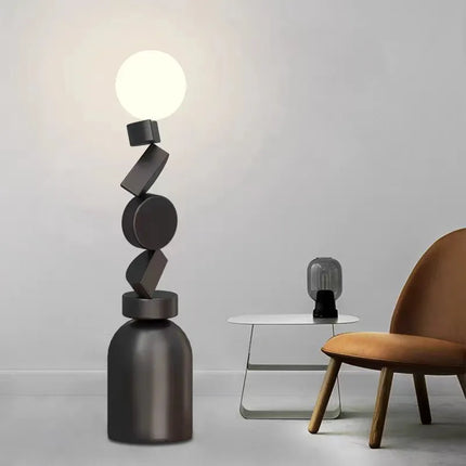 Lampadaire rond en verre au design moderne pour décoration — LZ4X9J