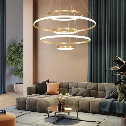Lustre suspension nordique moderne avec LED et télécommande — LZQ7D2