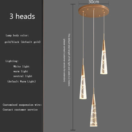 Lustre suspension moderne à branches avec longue ligne LED intégrée — LZ4X9T2