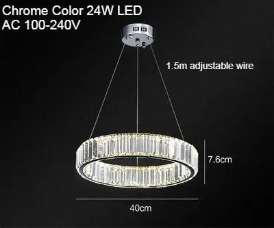 Lustre moderne en cristal élégant et raffiné haut de gamme — LZ4P9X