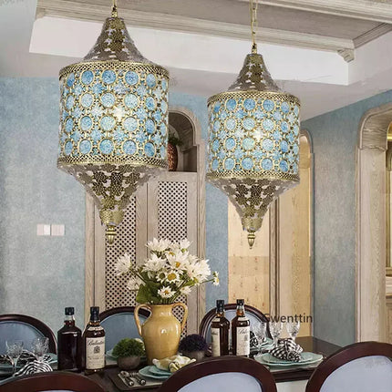 Lustre suspension décoratif style asiatique pour intérieur bohème — LZ4N7Q2