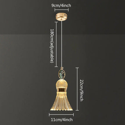 Plafonnier LED suspension cristal style nordique pour salon et chambre — LZ4X9T