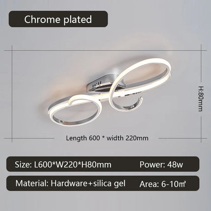 Plafonnier LED moderne plaqué pour salon, chambre et couloir — LZ4X9P2