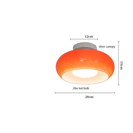 Plafonnier LED moderne style nordique cuivre et verre pour salon — LZ4X9T1
