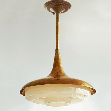 Plafonnier LED rétro en verre et métal pour intérieur décoratif — LZ4X9D