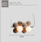 02-L65cm marron / Blanc chaud