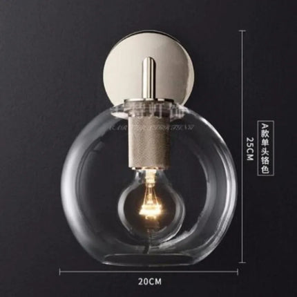 Applique murale LED avec abat-jour en verre et métal — LZ4X9P