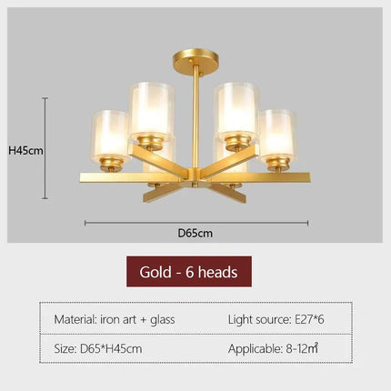 Lustre moderne en verre avec éclairage LED intégré — LZ4P9XQ