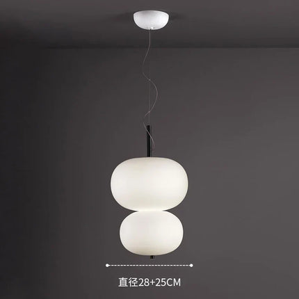 Lustre suspension LED en verre style nordique pour décoration — LZ4X9P