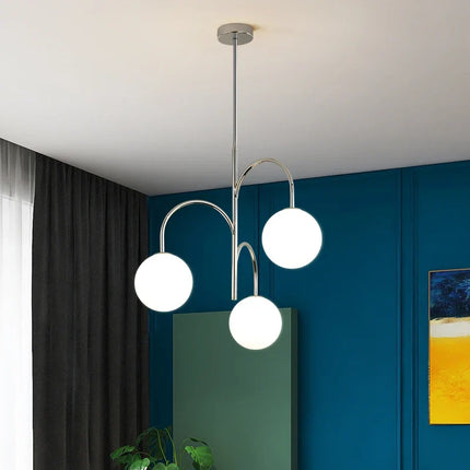Lustre moderne en fer et verre pour intérieur — LZ4X9M